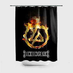 Шторка для душа Linkin Park - fire logo, цвет: 3D-принт