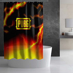 Шторка для душа PUBG огненный шторм из молний, цвет: 3D-принт — фото 2
