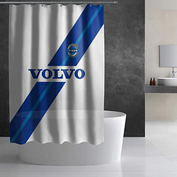 Шторка для душа Volvo - white and blue, цвет: 3D-принт — фото 2