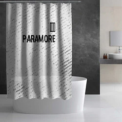 Шторка для душа Paramore glitch на светлом фоне посередине, цвет: 3D-принт — фото 2