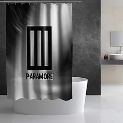 Шторка для душа Paramore glitch на светлом фоне, цвет: 3D-принт — фото 2