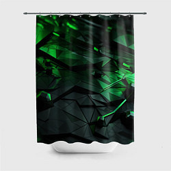 Шторка для душа Мир абстрактной зелени, цвет: 3D-принт