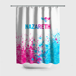 Шторка для душа Nazareth neon gradient style посередине, цвет: 3D-принт