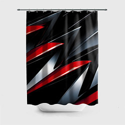 Шторка для душа Red black abstract, цвет: 3D-принт