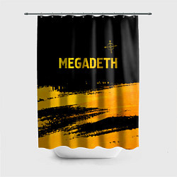 Шторка для душа Megadeth - gold gradient посередине, цвет: 3D-принт