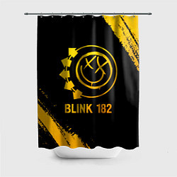 Шторка для душа Blink 182 - gold gradient, цвет: 3D-принт