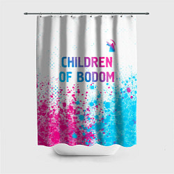 Шторка для душа Children of Bodom neon gradient style посередине, цвет: 3D-принт