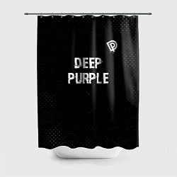 Шторка для душа Deep Purple glitch на темном фоне посередине, цвет: 3D-принт