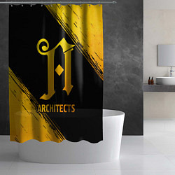Шторка для душа Architects - gold gradient, цвет: 3D-принт — фото 2