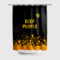 Шторка для душа Deep Purple - gold gradient посередине, цвет: 3D-принт