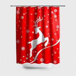 Шторка для душа Christmas deer, цвет: 3D-принт