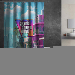 Шторка для душа GTA 6 Vice city, цвет: 3D-принт — фото 2