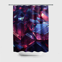 Шторка для душа Абстрактные стеклянные камни, цвет: 3D-принт