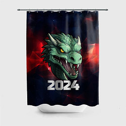 Шторка для душа Злой дракон 2024, цвет: 3D-принт