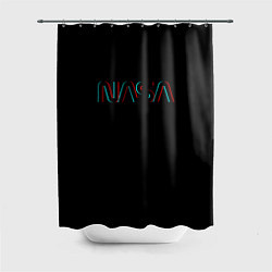 Шторка для душа NASA glitch color usa, цвет: 3D-принт