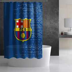 Шторка для душа Футбольный клуб Барселона - логотип крупный, цвет: 3D-принт — фото 2
