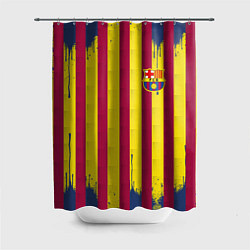Шторка для душа Полосатые цвета футбольного клуба Барселона, цвет: 3D-принт