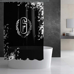 Шторка для душа Rainbow six шутер гейм, цвет: 3D-принт — фото 2