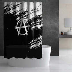 Шторка для душа Анархия штриховка краска, цвет: 3D-принт — фото 2