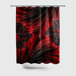 Шторка для душа Красно черный текстурный фон, цвет: 3D-принт