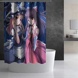 Шторка для душа Touhou Project Reimu and Marisa, цвет: 3D-принт — фото 2