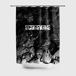 Шторка для душа Scorpions black graphite, цвет: 3D-принт