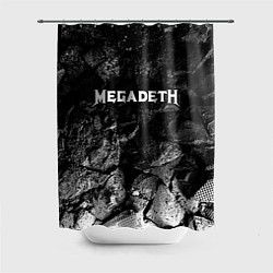 Шторка для душа Megadeth black graphite, цвет: 3D-принт