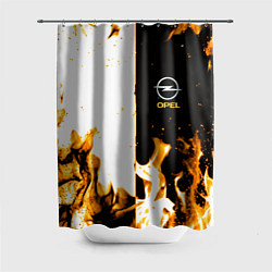 Шторка для душа Opel огонь текстура, цвет: 3D-принт