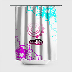 Шторка для душа Blink 182 неоновые краски, цвет: 3D-принт