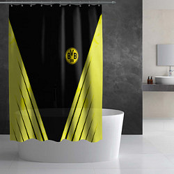 Шторка для душа Borussia geometry yellow, цвет: 3D-принт — фото 2