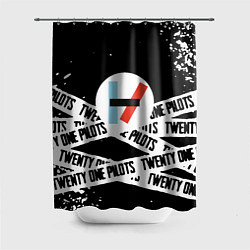 Шторка для душа Twenty one pilots stripes steel, цвет: 3D-принт