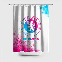 Шторка для душа Chelsea neon gradient style, цвет: 3D-принт