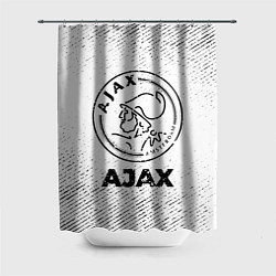 Шторка для душа Ajax с потертостями на светлом фоне, цвет: 3D-принт