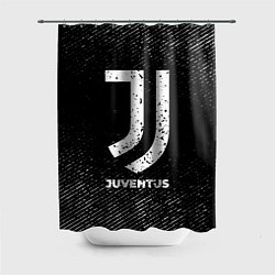 Шторка для душа Juventus с потертостями на темном фоне, цвет: 3D-принт