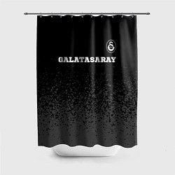Шторка для душа Galatasaray sport на темном фоне посередине, цвет: 3D-принт