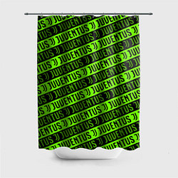 Шторка для душа Juventus green pattern sport, цвет: 3D-принт