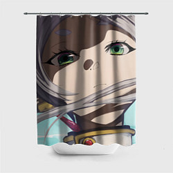 Шторка для душа Sousou no Frieren Фрирен cute face, цвет: 3D-принт