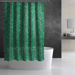 Шторка для душа Мозаика нефритовый зелёный, цвет: 3D-принт — фото 2