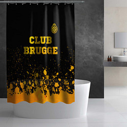 Шторка для душа Club Brugge - gold gradient посередине, цвет: 3D-принт — фото 2