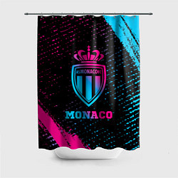 Шторка для душа Monaco - neon gradient, цвет: 3D-принт
