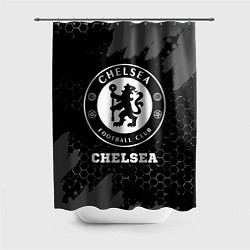 Шторка для душа Chelsea sport на темном фоне, цвет: 3D-принт