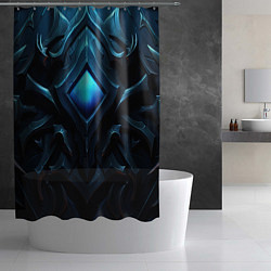 Шторка для душа Синие магическое свещение, цвет: 3D-принт — фото 2