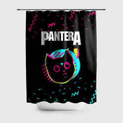 Шторка для душа Pantera - rock star cat, цвет: 3D-принт