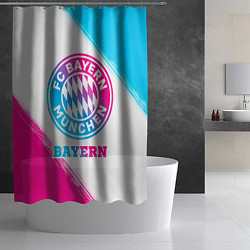 Шторка для душа Bayern neon gradient style, цвет: 3D-принт — фото 2