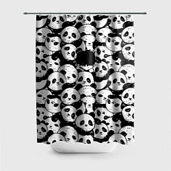 Шторка для душа Выходной господина злодея с пандами, цвет: 3D-принт