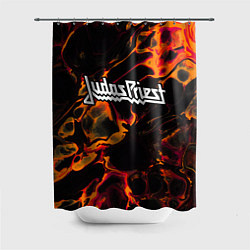 Шторка для душа Judas Priest red lava, цвет: 3D-принт