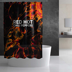 Шторка для душа Red Hot Chili Peppers red lava, цвет: 3D-принт — фото 2