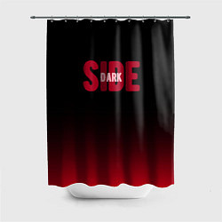Шторка для душа Dark side тёмная сторона градиент красно-чёрный, цвет: 3D-принт