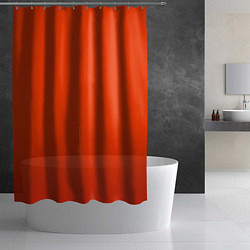 Шторка для душа Пылкий красно-оранжевый градиент, цвет: 3D-принт — фото 2