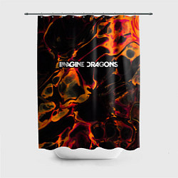 Шторка для душа Imagine Dragons red lava, цвет: 3D-принт